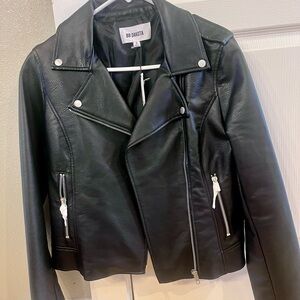 BB Dakota Women's Classic Black Leather Jacket